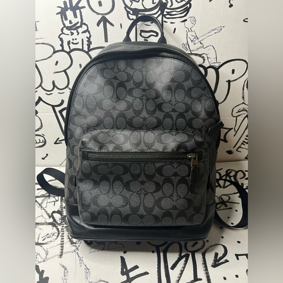 *COACH WEST CANVIS IN SIGNATURE CANVAS BACKPACK AND WALLET BUNDLE* - Picture 5 of 10